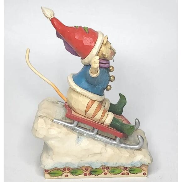 Jim Shore In Purrsuit of Winter Fun Sledding Kitty Cat Snow Fun U196 - Picture 5 of 6